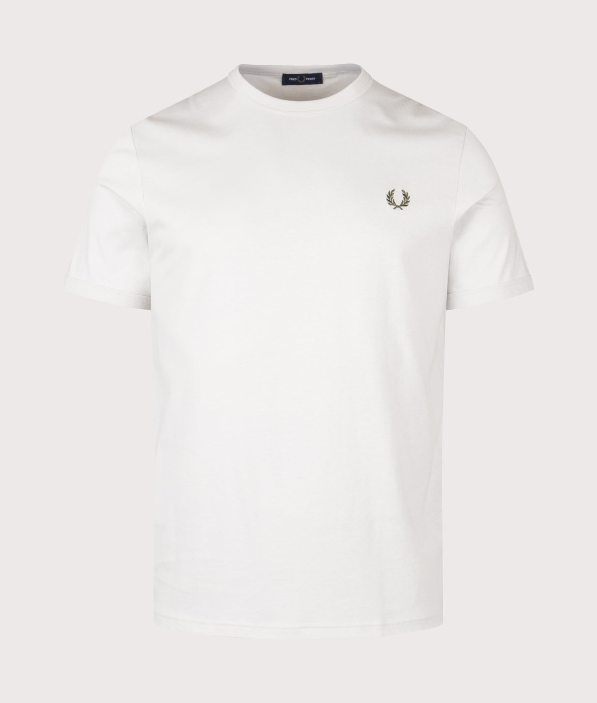 Fred Perry Regular Fit Ringer T-Shirt in Slate at EQVVS Menswear. Front shot.