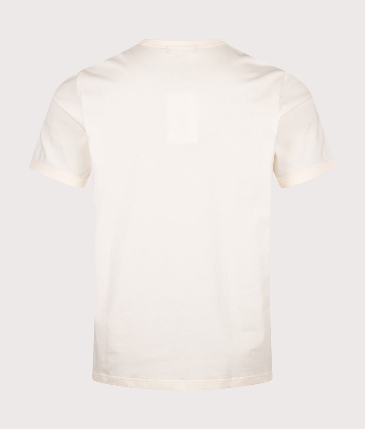 Fred Perry Regular Fit Ringer T-Shirt in Ecru at EQVVS Menswear. Back shot.