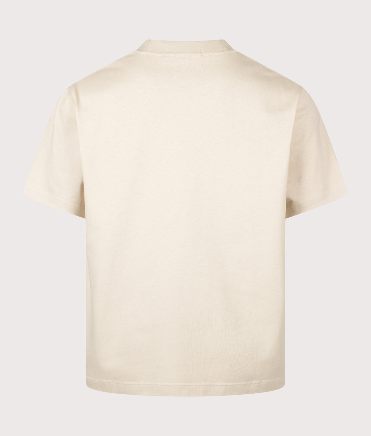 Fred Perry Relaxed Fit T-Shirt in Oatmeal at EQVVS Menswear. Back shot.