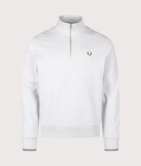 Regular Fit Quarter Zip Sweatshirt: 81D Slate/Laurel Wreath Green/Laurel Wreath Green 