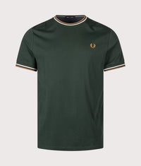 Regular Fit Twin Tipped T-Shirt: 50D Grassroots/Ecru/Bronze 