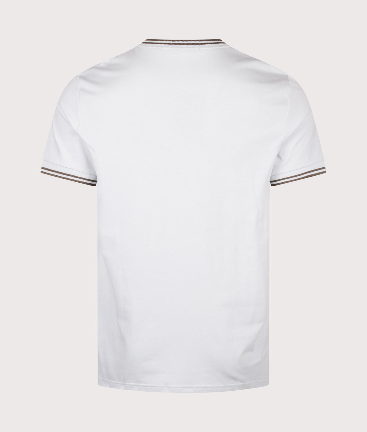 Fred Perry Twin Tipped T-Shirt in Slate and Laurel Wreath Green at EQVVS Menswear. Back shot.