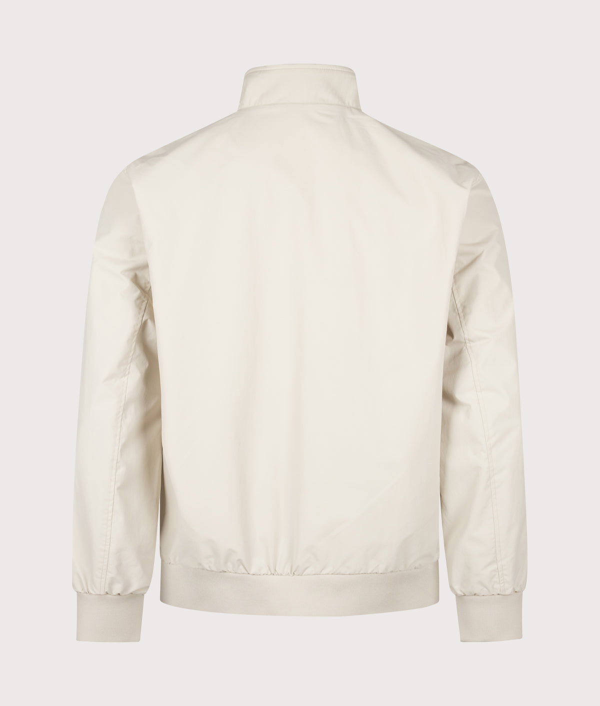Fred Perry Regular Fit Brentham Jacket in Oatmeal at EQVVS Menswear. Back shot.