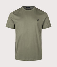 Regular Fit Ringer T-Shirt: 65C Laurel Wreath Green 