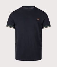 Regular Fit Twin Tipped  Cuff T-Shirt: 248 Navy 