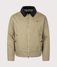 Regular Fit Cotton Caban Jacket: 52E Golden Khaki 