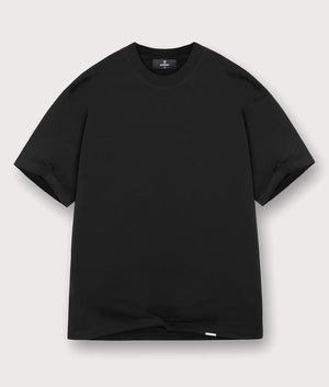 Oversized Initial T-Shirt by Represent in Black. Shot by EQVVS. Front shot.