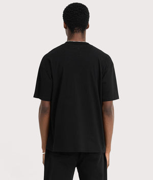 Oversized Initial T-Shirt by Represent in Black. Shot by EQVVS. Back model shot.