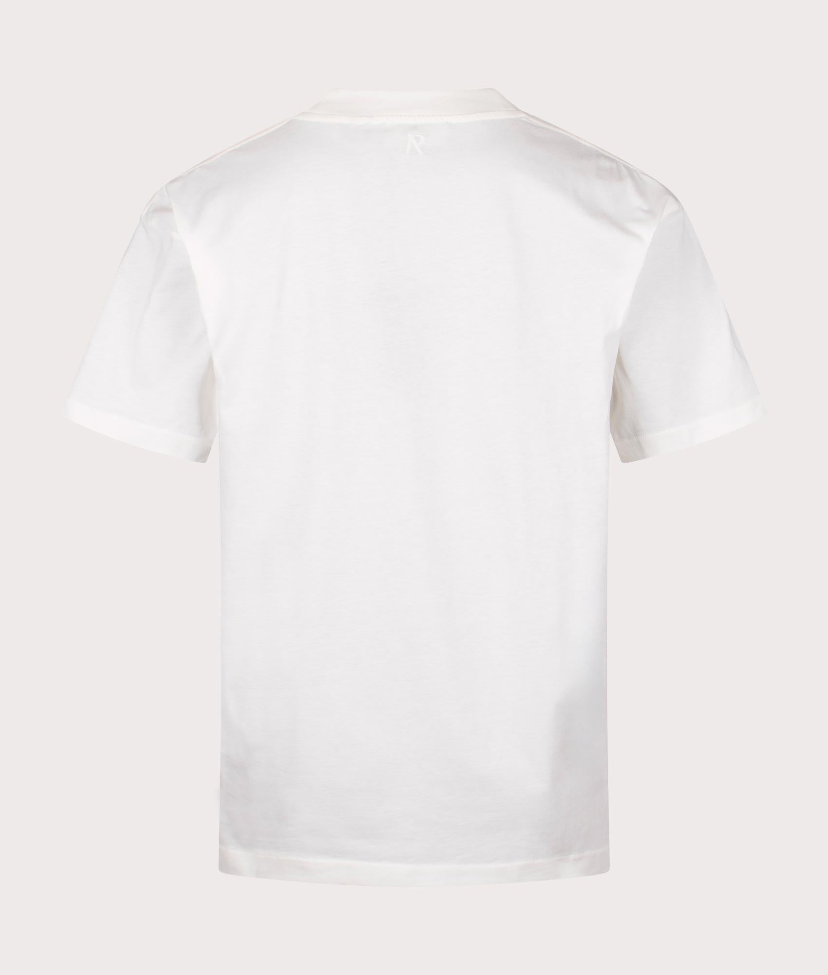White REPRESENT Initial T-Shirt. Shot at EQVVS. Reverse shot. 
