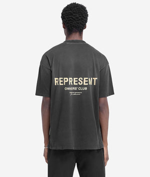 Represent Owners Club T-Shirt in Aged Black | Represent | EQVVS