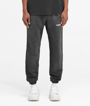 Represent Owners Club Sweatpants. Shot by EQVVS. Front model shot.