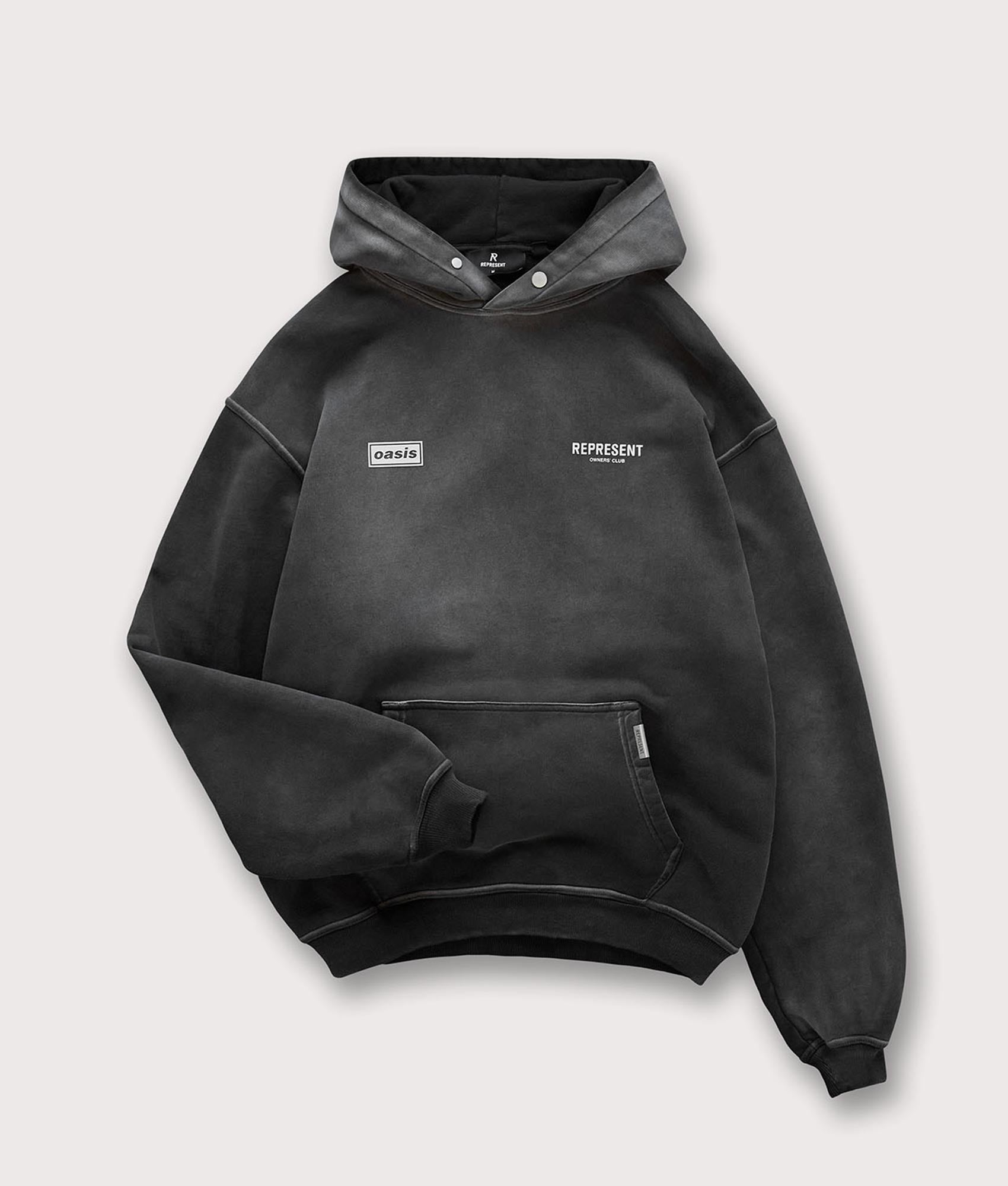 Oasis Owners Club Hoodie. Shot by EQVVS. Front Shot.