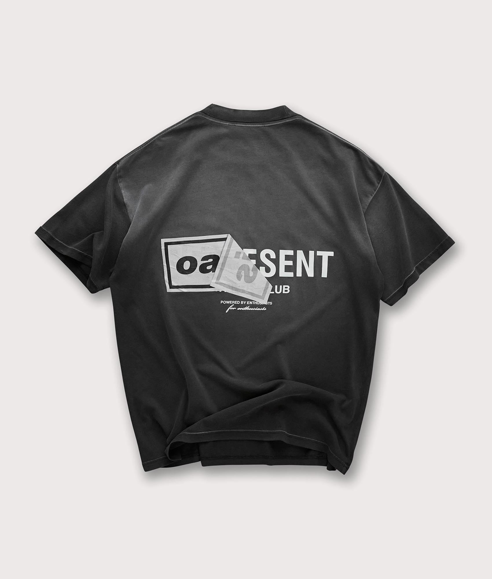 Oasis Owners Club T-Shirt. Shot by EQVVS. Back shot.