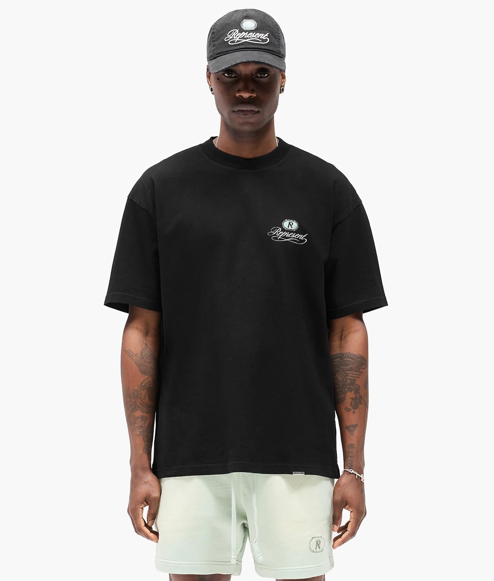 Grand Vintage Hand Drawn T-Shirt. Shot by EQVVS. Front Model shot.