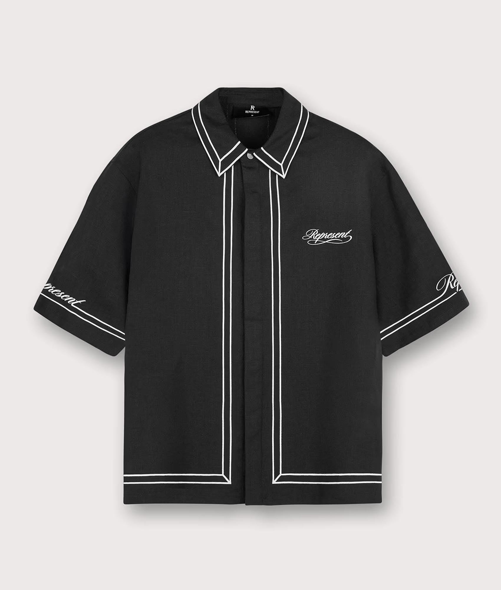 Border Shirt. Shot by EQVVS. Front shot.