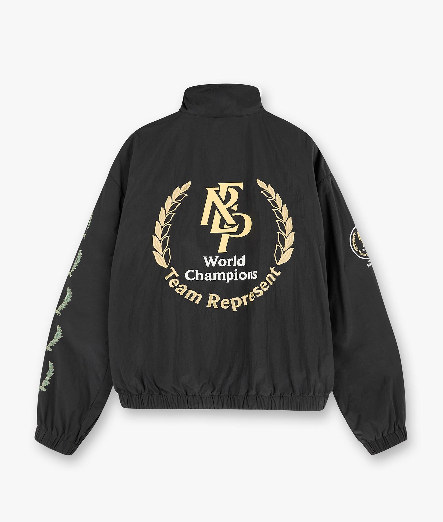REPRESENT World Championship Track Top in Black. Shot at EQVVS. Back shot. 