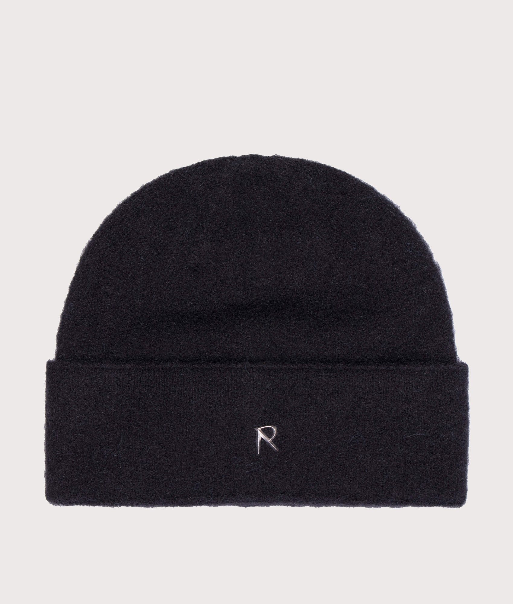 REPRESENT Textured Knit Beanie in Black at EQVVS Menswear. Front shot.