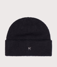 Textured Knit Beanie: 01 Jet Black 
