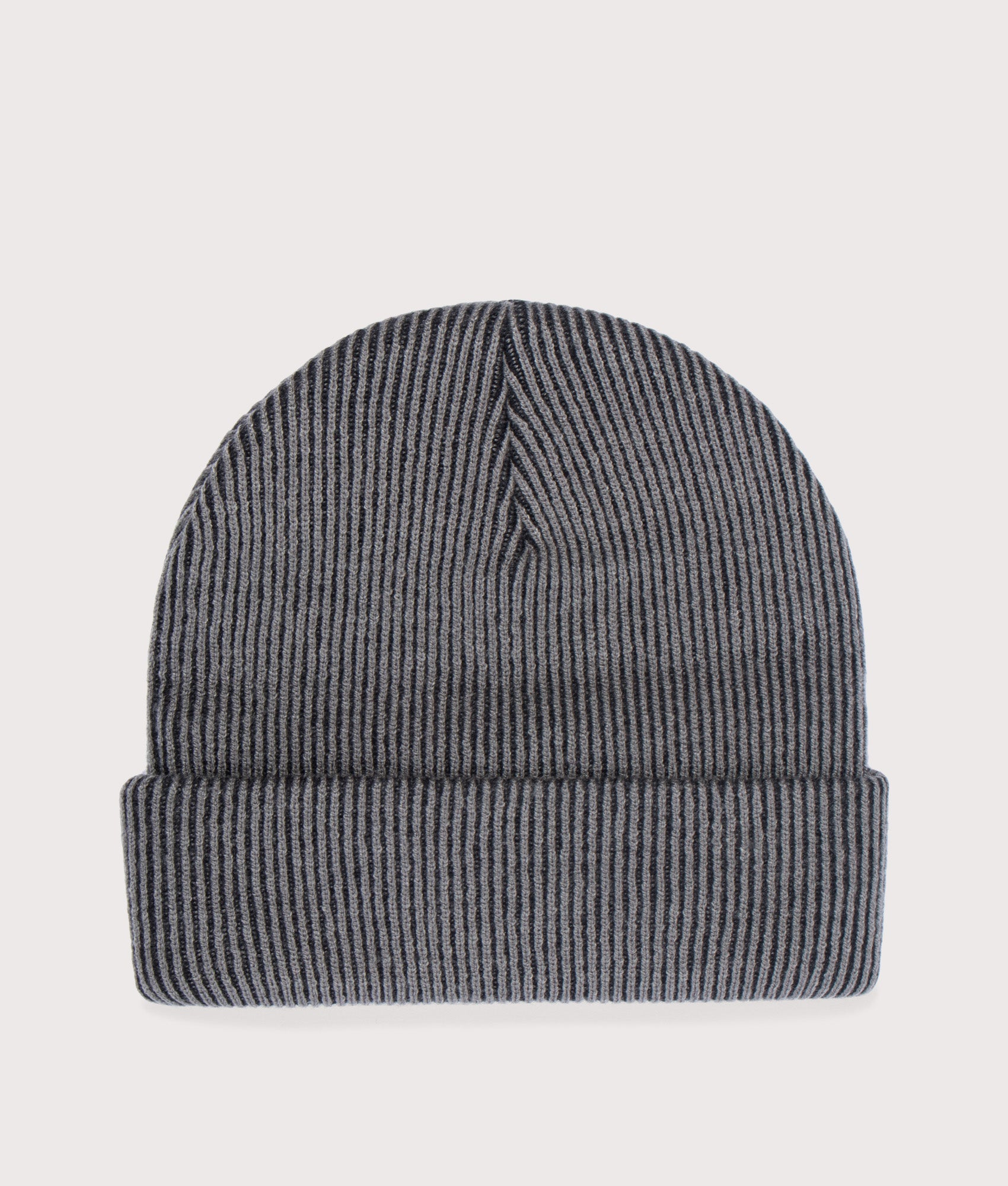 REPRESENT Ribbed Knit Beanie in Vintage Grey at EQVVS Menswear. Back shot.