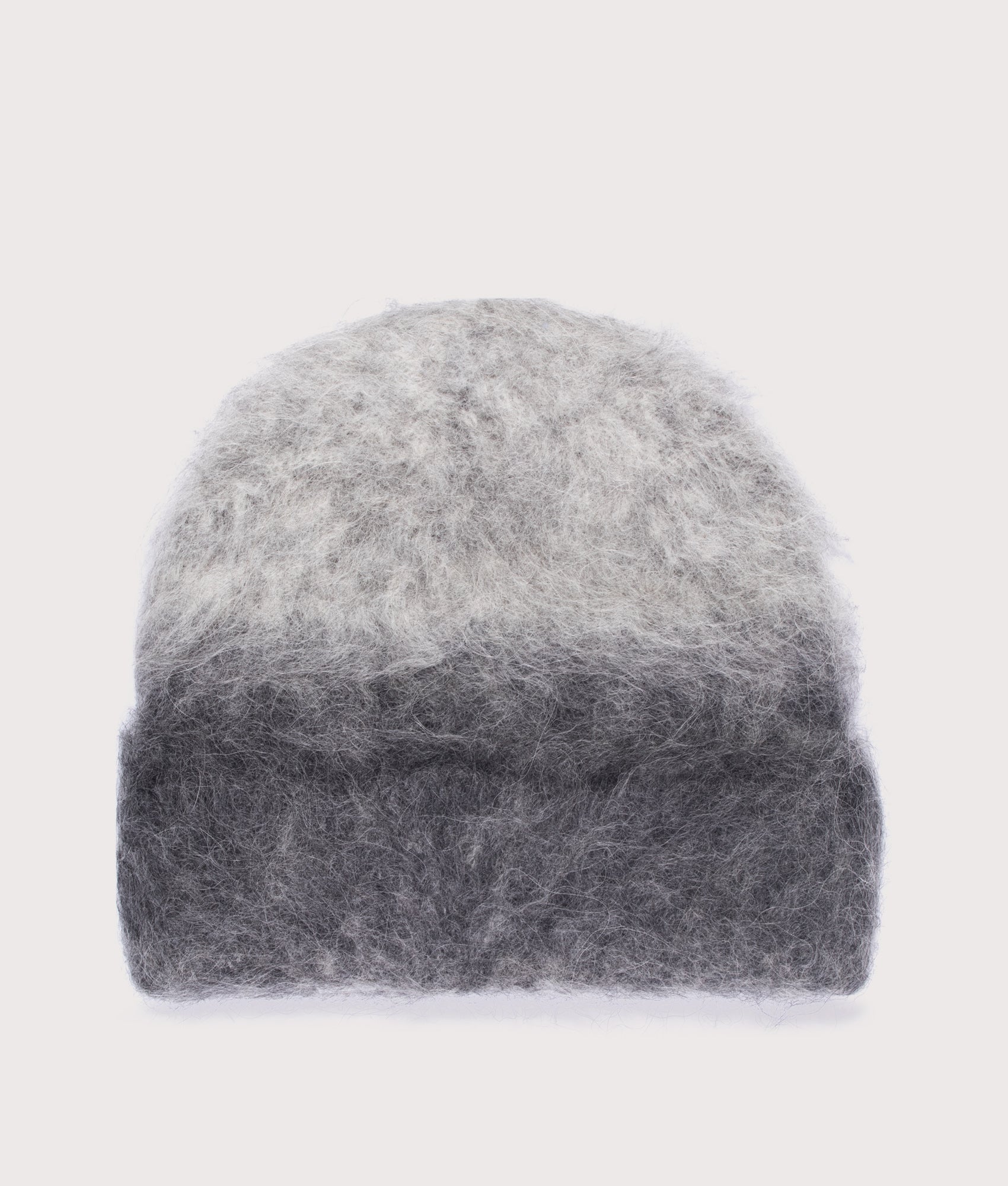 REPRESENT Ombre Knit Beanie in Light Grey at EQVVS Menswear. Back shot.