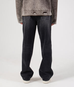 R3 Baggy Denim in Aged Black | 100% Cotton | Represent | EQVVS | Back model shot