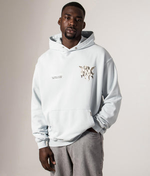 Relaxed Fit Legacy Cherubs Hoodie . 100% Cotton | REPRESENT | EQVVS | Front model shot