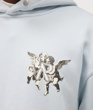 Relaxed Fit Legacy Cherubs Hoodie . 100% Cotton | REPRESENT | EQVVS | Front model detail shot 2