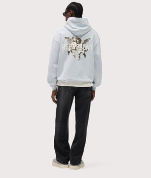 Relaxed Fit Legacy Cherubs Hoodie . 100% Cotton | REPRESENT | EQVVS | Back model shot 2 