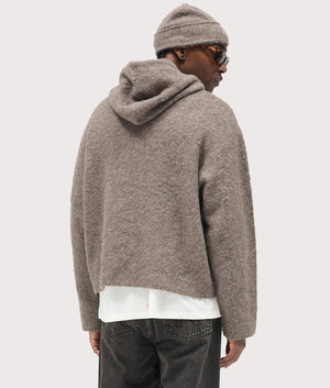 Textured Borg Hoodie by Represent in Nero. Shot by EQVVS. Back model Shot.
