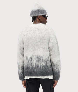 Ombre Sweatshirt by Represent in Light Grey. Shot by EQVVS. Back model shot.