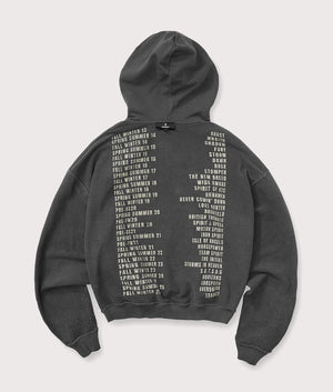 Reversible Living Legacy Tour Hoodie by Represent in Sun Fade Grey. Shot by EQVVS. Flat Back internal shot.