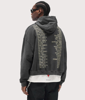 Reversible Living Legacy Tour Hoodie by Represent in Sun Fade Grey. Shot by EQVVS. Back Internal shot.