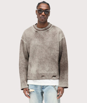 Reversible Fade Out Sweatshirt by Represent by Nero. Shot by EQVVS. Front model shot.