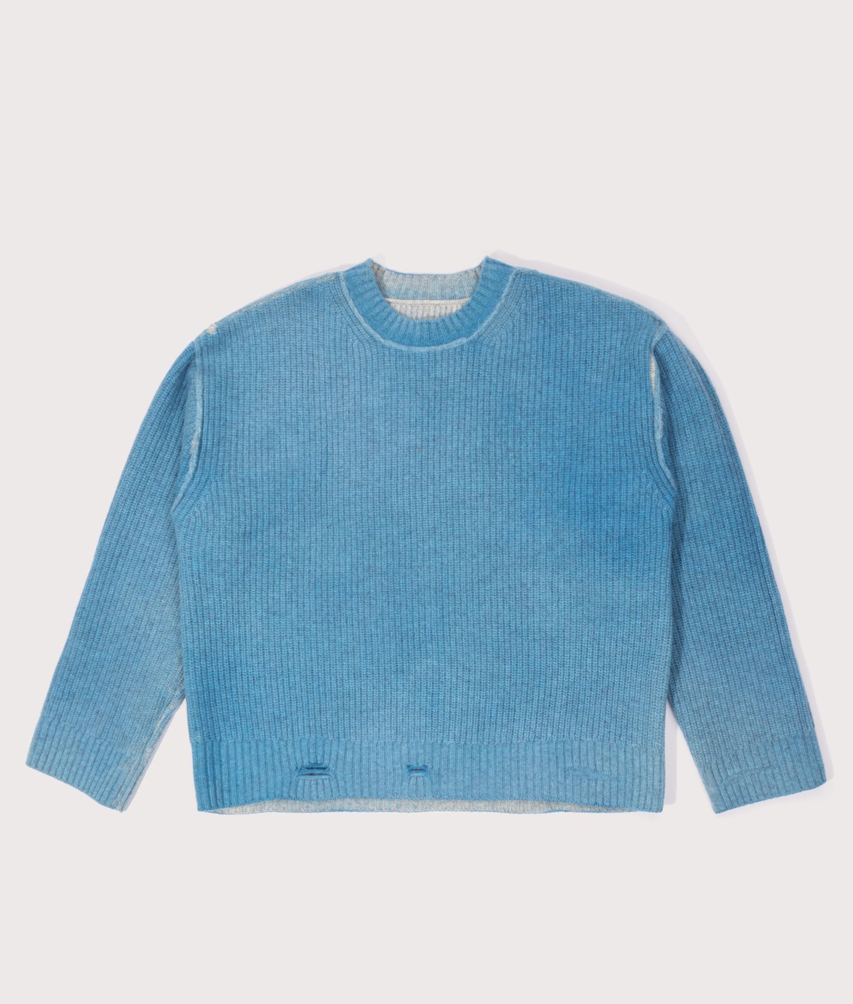 Reversible Fade Out Sweatshirt by Represent in Cloud. Shot by EQVVS. front internal flat shot.