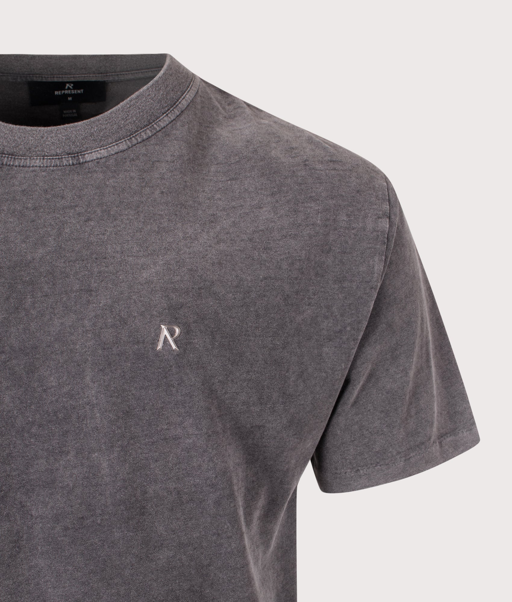 Metal Initial R T-Shirt. Shot by EQVVS. Detail shot.
