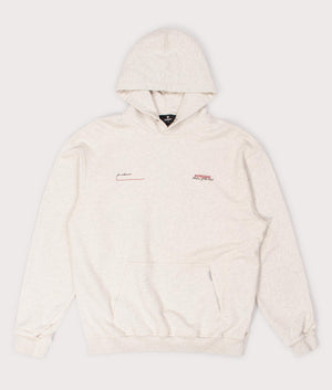 REPRESENT Patron of the Club Hoodie in Cream Marl at EQVVS Menswear. Front shot.