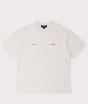 REPRESENT Patron Of The Club T-Shirt in Cream Marl at EQVVS Menswear. Front shot.