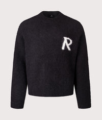 Logo Knit Sweatshirt: 01 Jet Black 