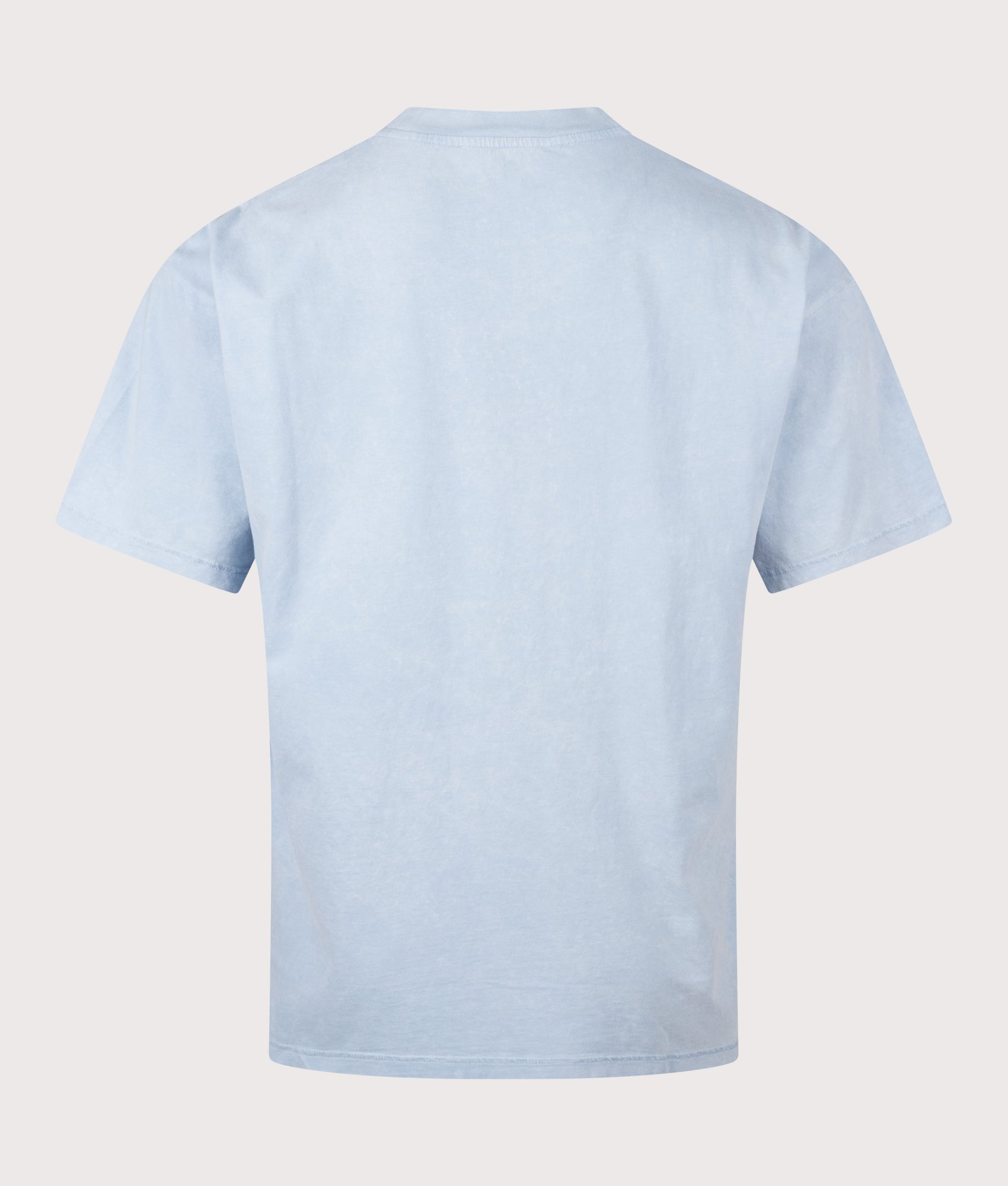 REPRESENT Oversized Fit Western Initial T-Shirt in Mountain Bluebird at EQVVS Menswear. Back shot.