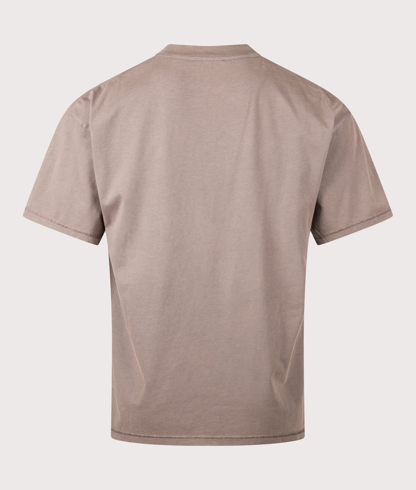 REPRESENT Oversized Fit Western Initial T-Shirt in Dusty Brown at EQVVS Menswear. Back shot.