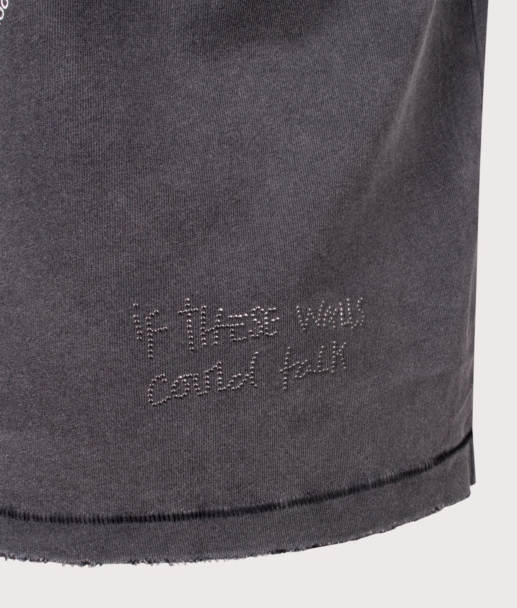 REPRESENT Viper Room Dice T-Shirt in Vintage Grey at EQVVS Menswear. Back detail shot.