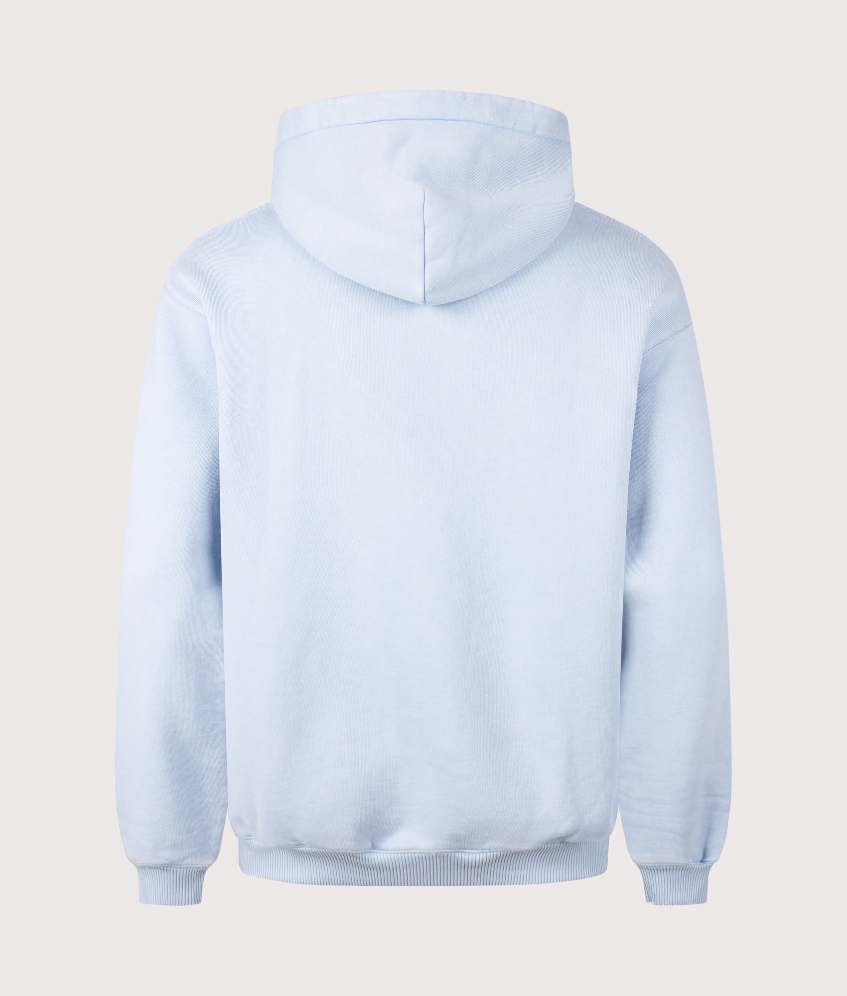REPRESENT Western Initial Hoodie in Mountain Bluebird at EQVVS Menswear. Back shot.