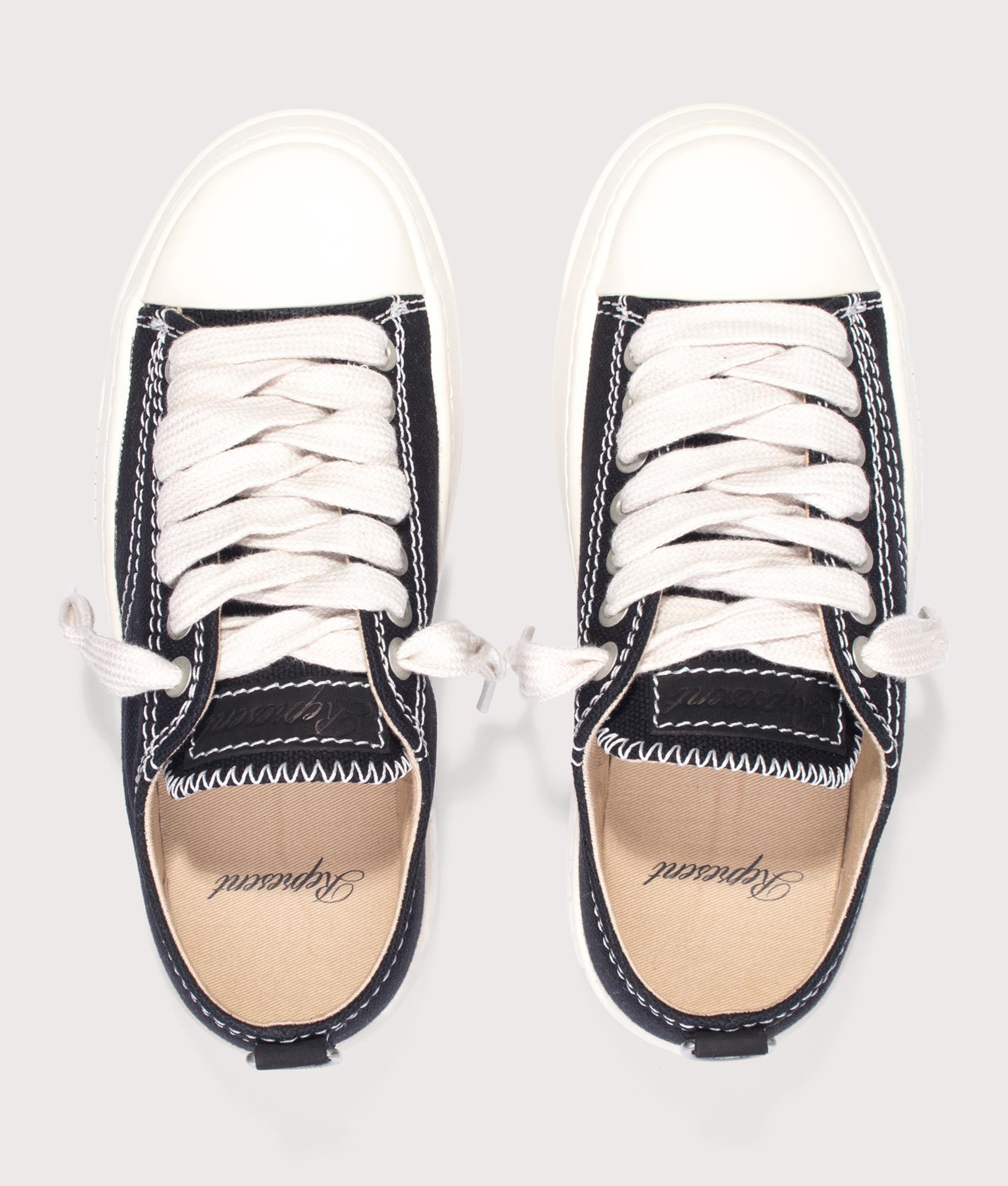 Rep Cap Trainers in Jet Black by Represent. Shot by EQVVS. Arial shot.