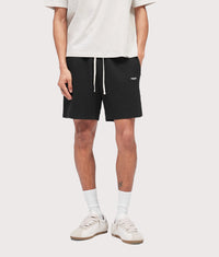 Relaxed Fit Micro Owners Club Shorts: Black 
