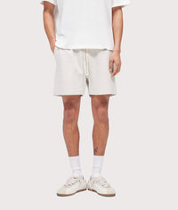 Relaxed Fit Micro Owners Club Shorts: Cream Marl 