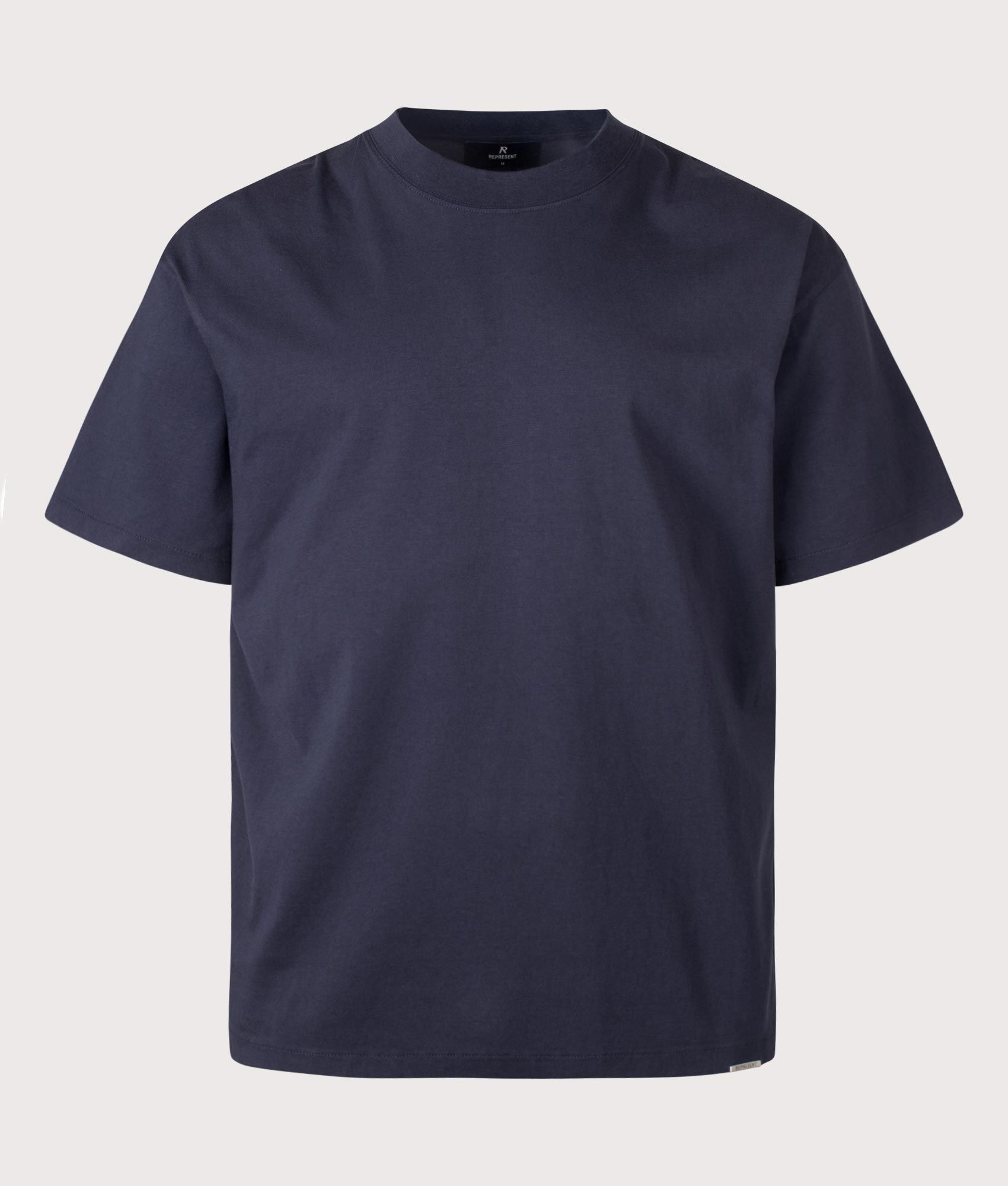 Represent Oversized Initial T-Shirt in Midnight Navy at EQVVS Menswear. Front shot.