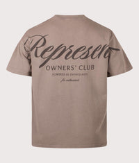 Oversized Fit Represent Owners Club Script T-Shirt: 17 Truffle 