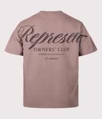 Oversized Fit Represent Owners Club Script T-Shirt: 17 Truffle 