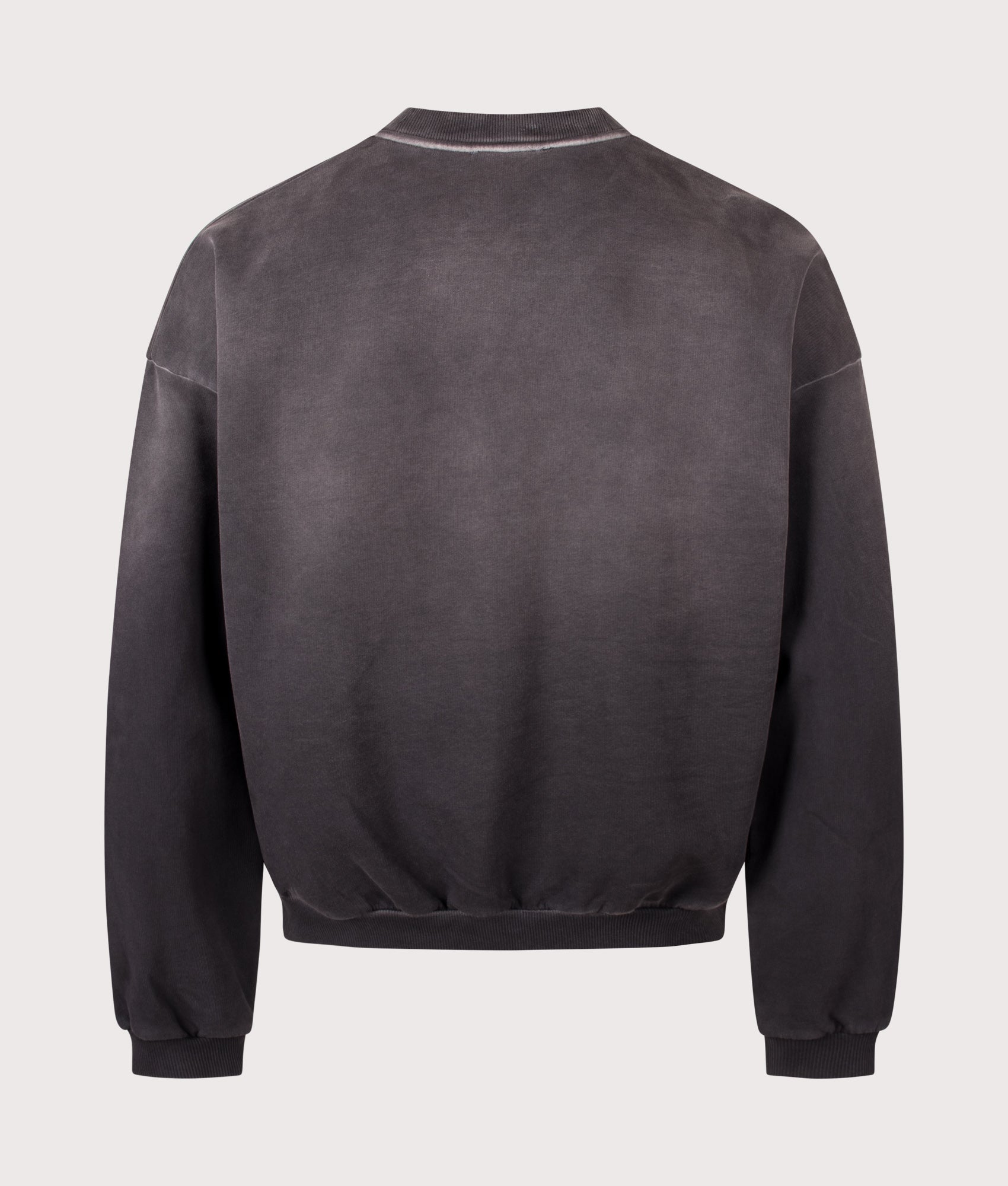 REPRESENT Oversized Fit Owners Sweatshirt in Vintage Black at EQVVS Menswear. Back shot.