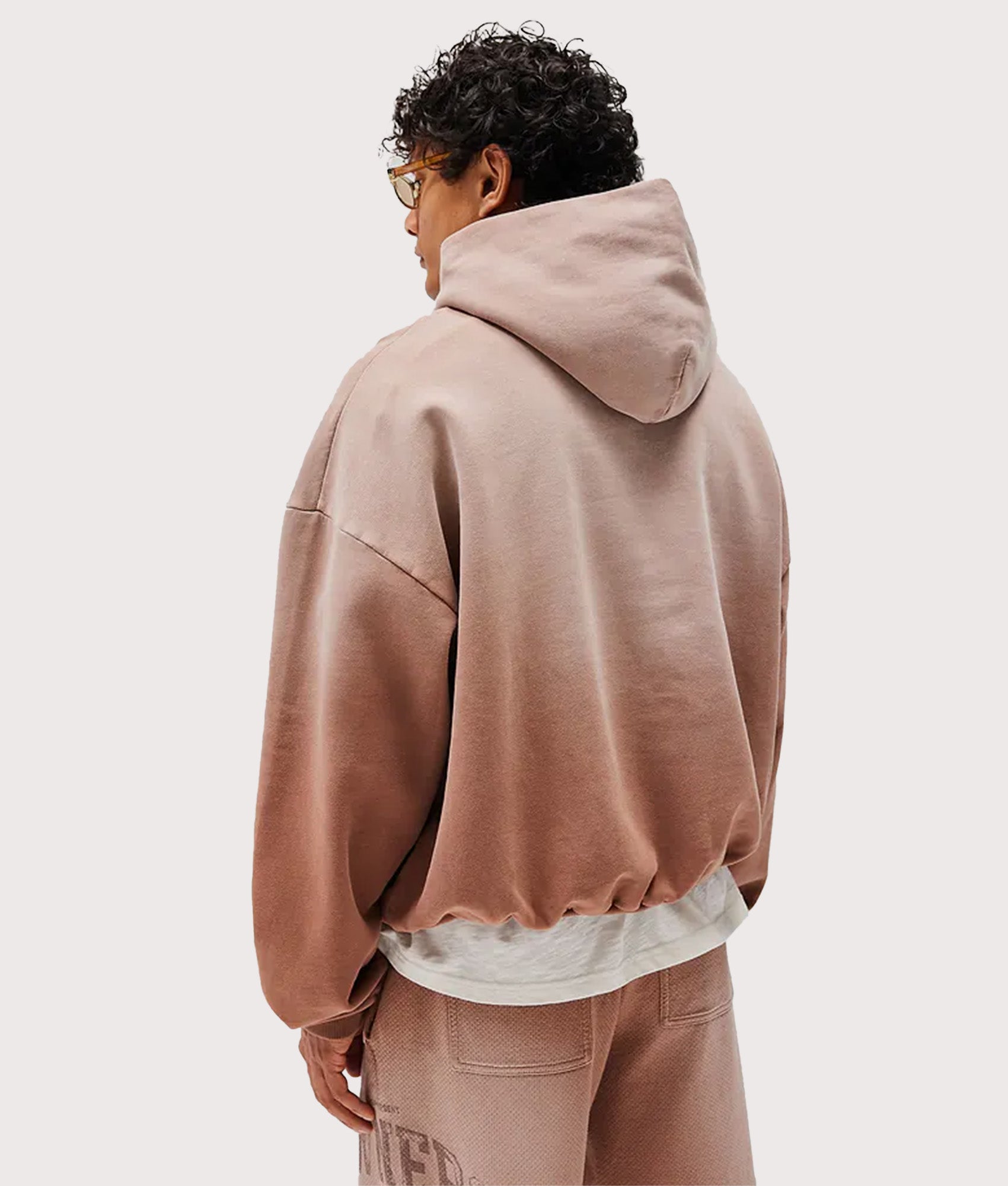 REPRESENT Oversized 2.0 Fit Owners Club Hoodie in Sienna at EQVVS Menswear. Back shot.